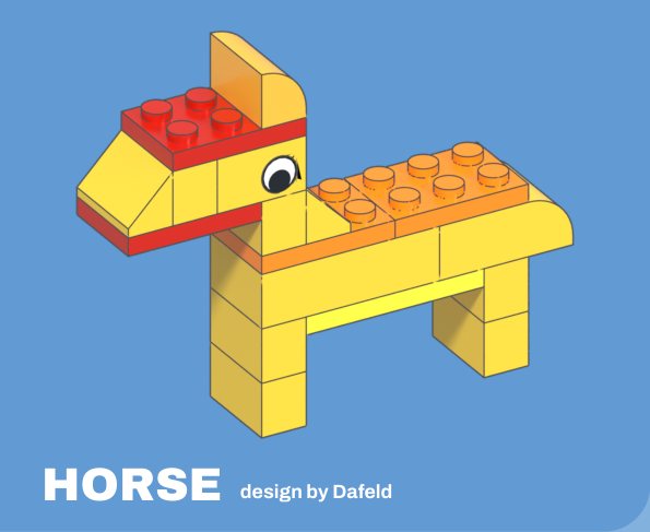 Horse build card, design by Dafeld
