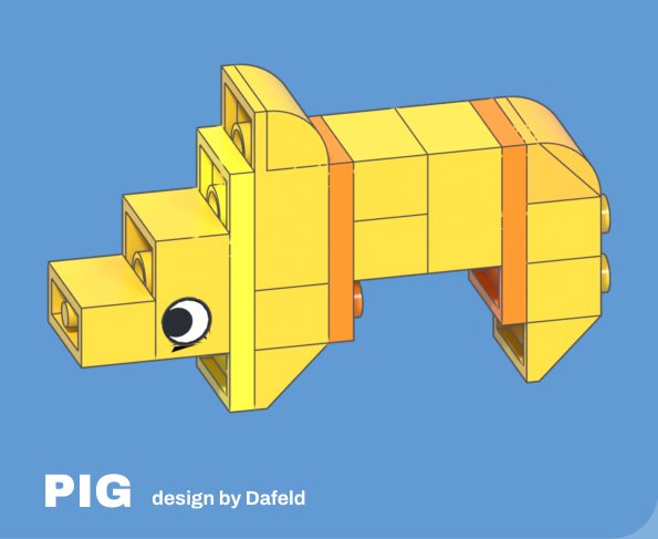 Pig build card, design by Dafeld