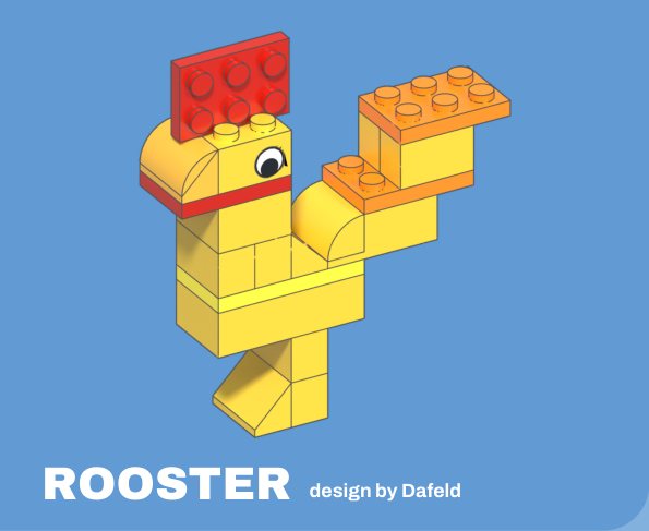 Rooster build card, design by Dafeld
