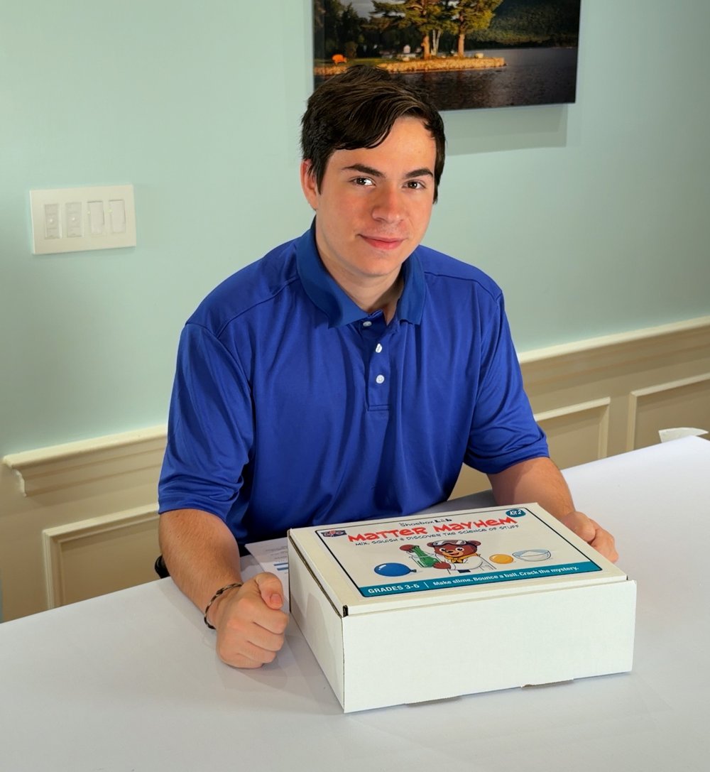 Randolph with a Shoebox Lab kit